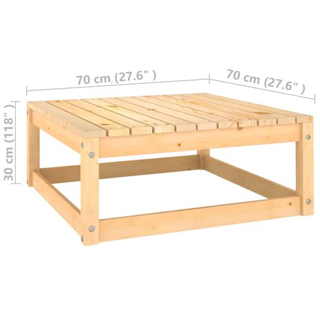 2-delige Loungeset massief grenenhout 11