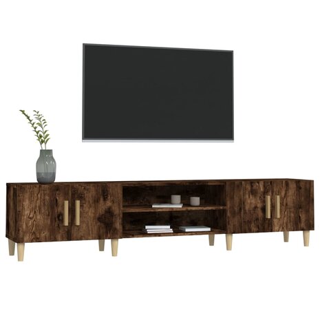 Tv-meubel 180x31,5x40 cm bewerkt hout gerookt eikenkleurig 4