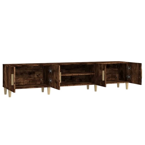 Tv-meubel 180x31,5x40 cm bewerkt hout gerookt eikenkleurig 7