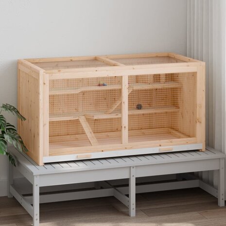 Hamsterkooi 104x52x54 cm massief vurenhout 2