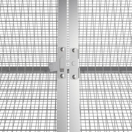 Konijnenhok 403,5x80,5x71 cm gegalvaniseerd staal antraciet 5