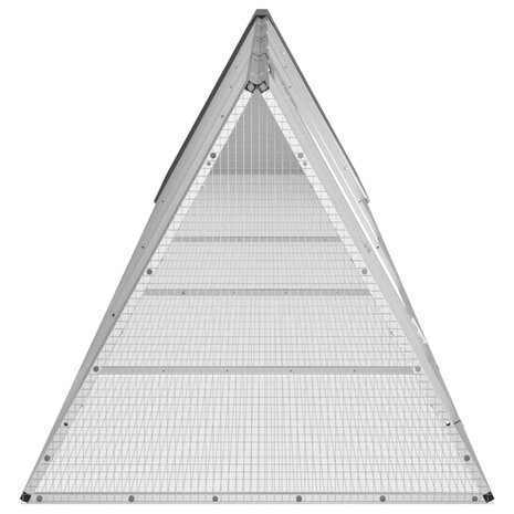 Konijnenhok 504,5x80,5x71 cm gegalvaniseerd staal antraciet 4