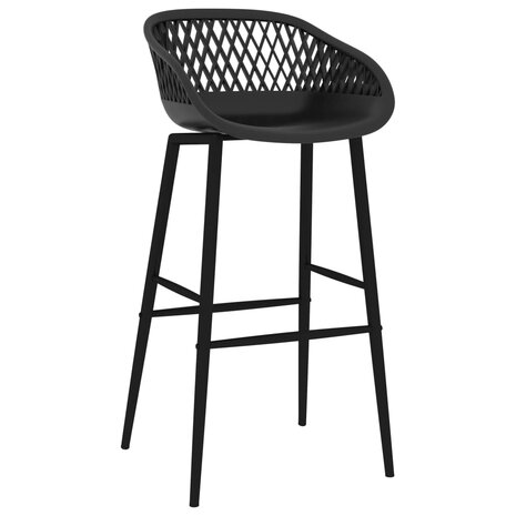 Barstoelen 4 st zwart 2