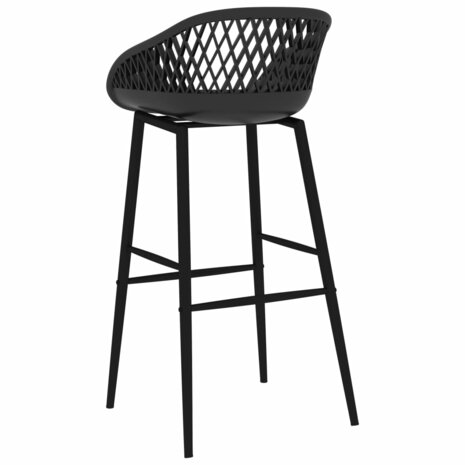 Barstoelen 4 st zwart 5