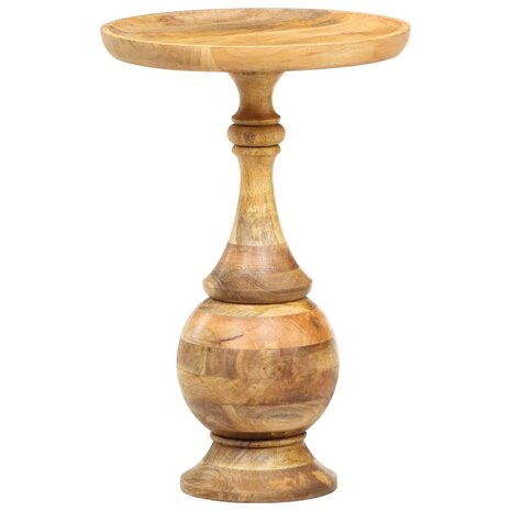 Bijzettafel rond 43x43x66 cm massief mangohout 8