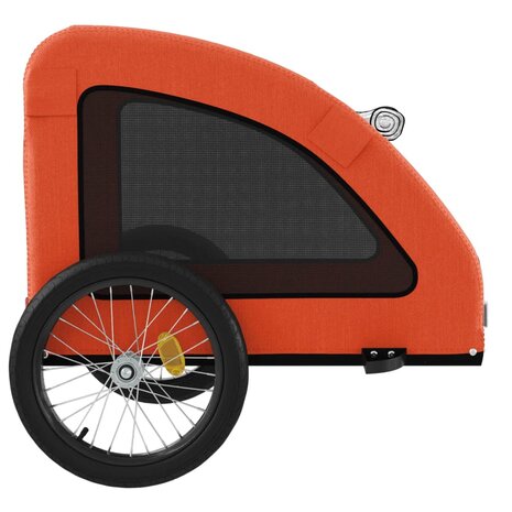 Hondenfietstrailer oxford stof en ijzer oranje 7