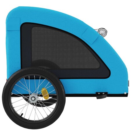 Hondenfietstrailer oxford stof en ijzer blauw 7