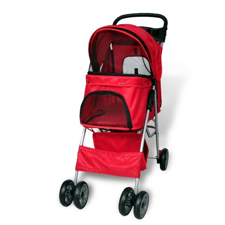 Wandelwagen voor hond rood 4