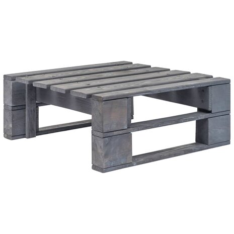 Tuinhocker pallet geïmpregneerd grenenhout grijs 2