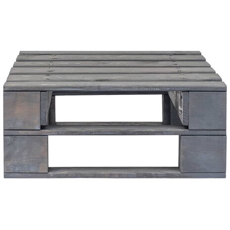 Tuinhocker pallet geïmpregneerd grenenhout grijs 3