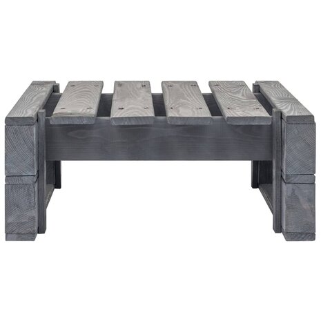 Tuinhocker pallet geïmpregneerd grenenhout grijs 4