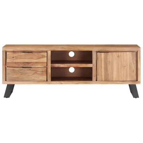 Tv-meubel met natuurlijke randen 120x30x42cm massief acaciahout 3