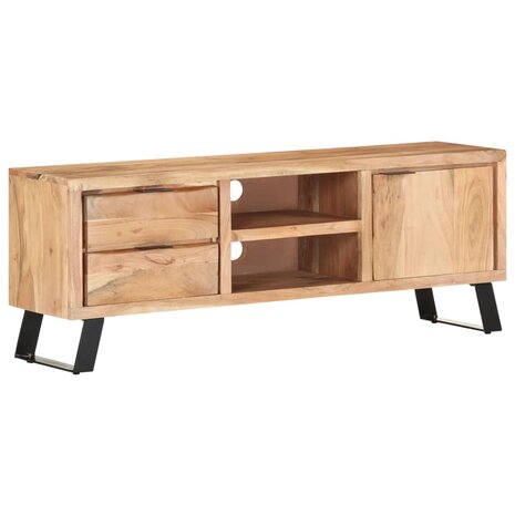 Tv-meubel met natuurlijke randen 120x30x42cm massief acaciahout 11