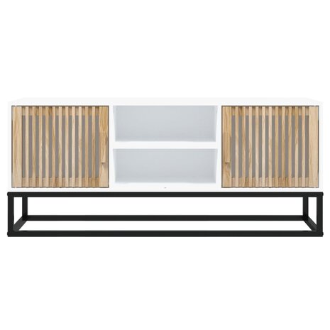 Tv-meubel 105x30x45 cm bewerkt hout wit 4