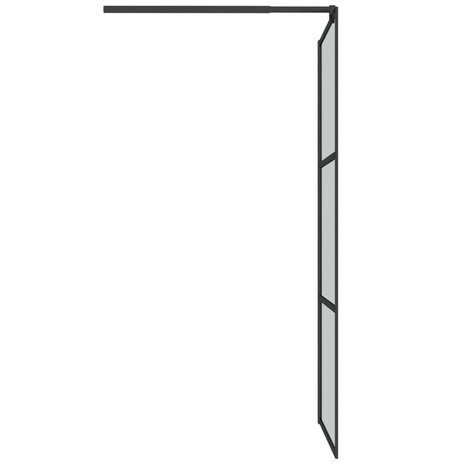 Inloopdouchewand 80x195 cm donker ESG-glas zwart 5