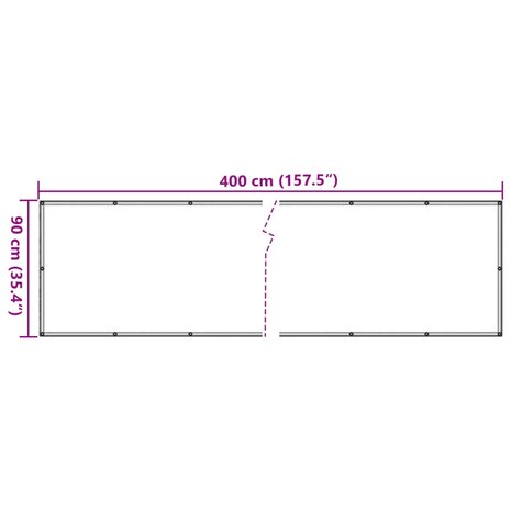 Tuinscherm steenpatroon 400x90 cm PVC grijs 6