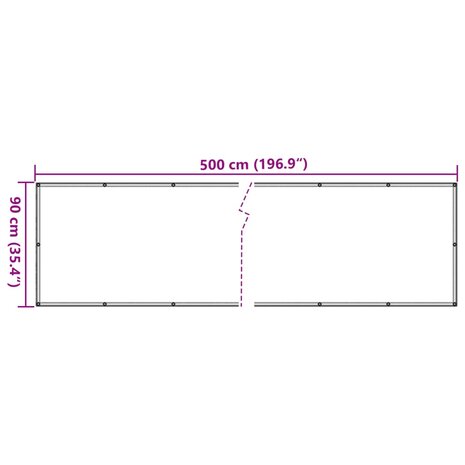 Tuinscherm steenpatroon 500x90 cm PVC grijs 6