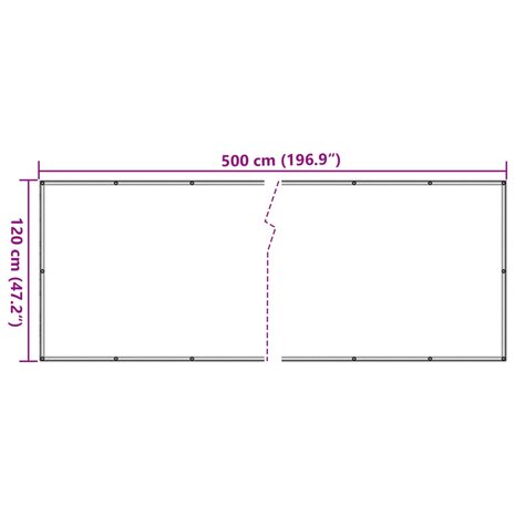 Tuinscherm 500x120 cm PVC wit 6