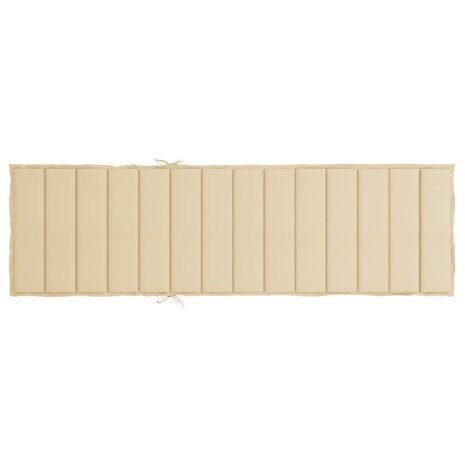 Ligbedkussen 200x50x3 cm oxford stof beige 5