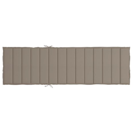 Ligbedkussen 200x50x3 cm oxford stof taupe 5