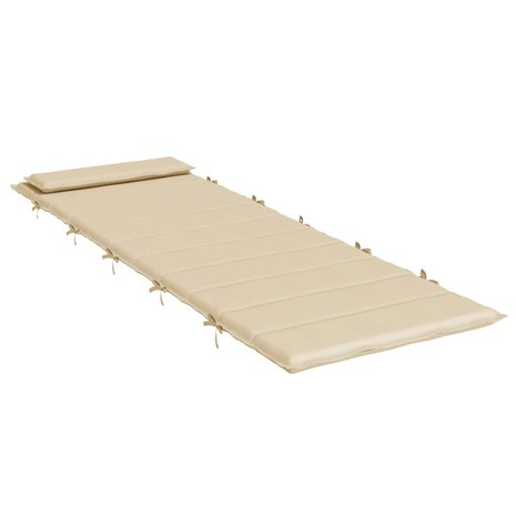 Ligbedkussen 180x60x3 cm oxford stof beige 4