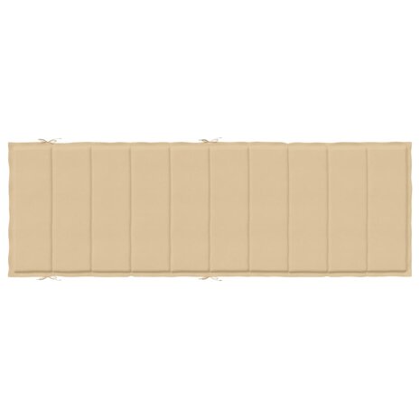 Ligbedkussen 186x58x3 cm stof gemêleerd beige 6