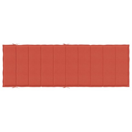 Ligbedkussen 186x58x3 cm stof gemêleerd rood 6