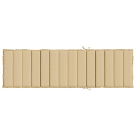 Ligbedkussen 200x50x4 cm stof gemêleerd beige 5