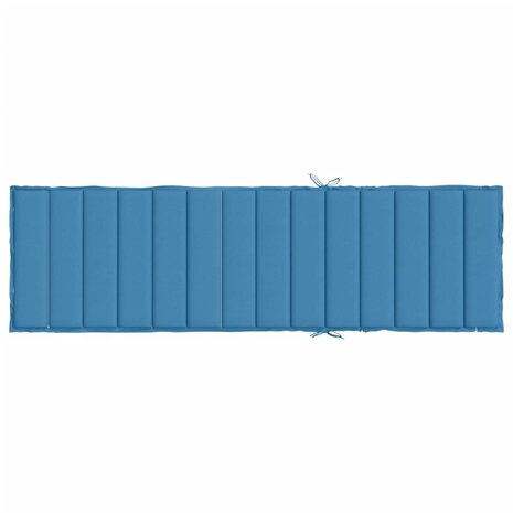 Ligbedkussen 200x50x4 cm stof gemêleerd blauw 5