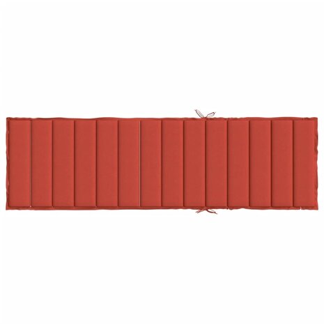 Ligbedkussen 200x50x4 cm stof gemêleerd rood 5