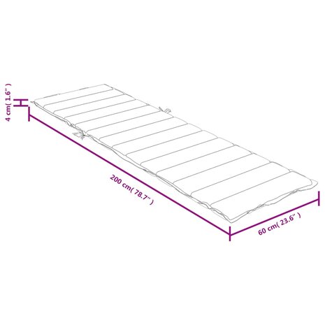 Ligbedkussen 200x60x4 cm stof gemêleerd antracietkleurig 9