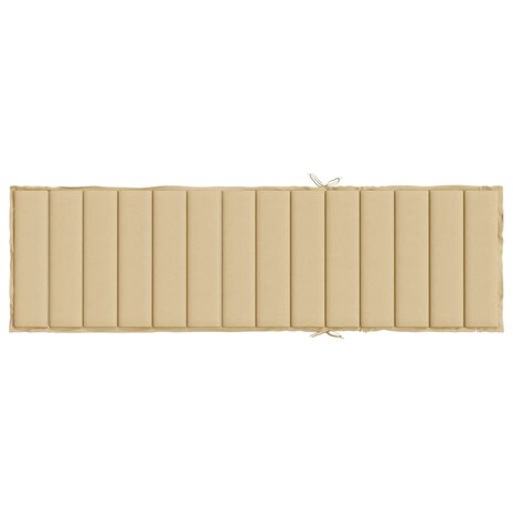 Ligbedkussen 200x60x4 cm stof gemêleerd beige 5