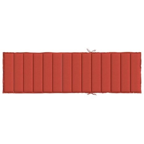 Ligbedkussen 200x60x4 cm stof gemêleerd rood 5