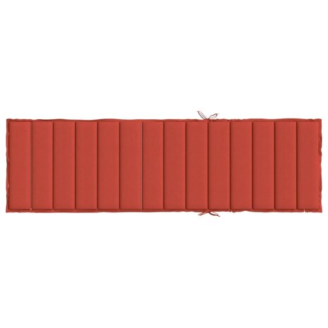 Ligbedkussen 200x70x4 cm stof gemêleerd rood 5