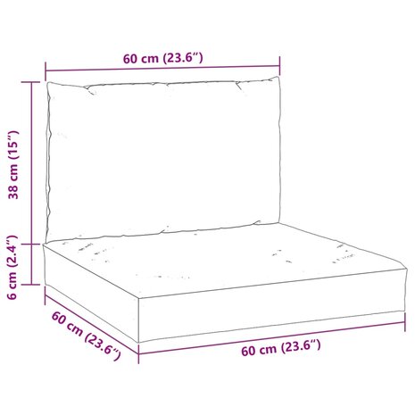 Palletkussens 2 st oxford stof blauw 10