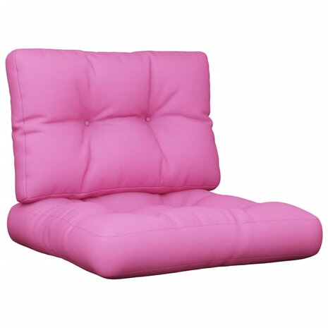 Palletkussens 2 st stof roze 2