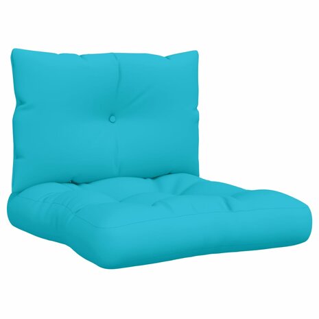 Palletkussens 2 st oxford stof turquoise 2