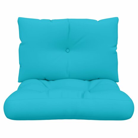 Palletkussens 2 st oxford stof turquoise 4