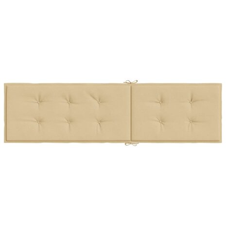 Terrasstoelkussen (75+105)x50x3 cm stof gemêleerd beige 5