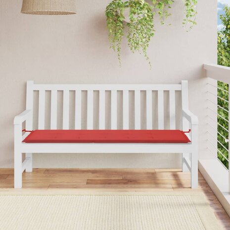 Tuinbankkussen 150x50x3 cm oxford stof rood 1