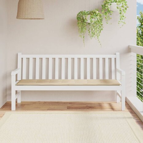 Tuinbankkussen 180x50x3 cm oxford stof beige 1