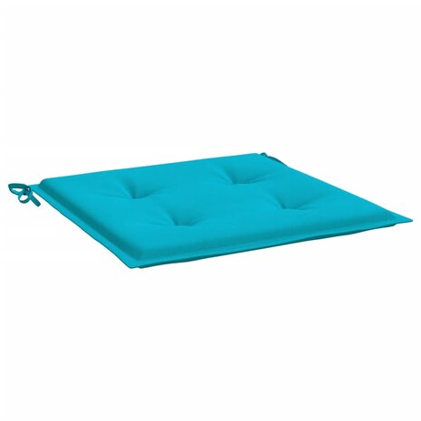 Tuinstoelkussens 2 st 40x40x3 cm stof turquoise 4