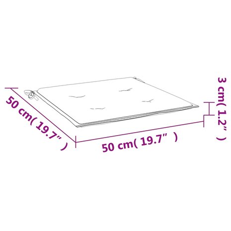 Stoelkussens 2 st bladpatroon 50x50x3 cm stof 8