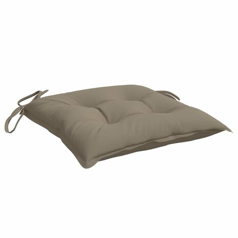 Stoelkussens 2 st 40x40x7 cm oxford stof taupe 4