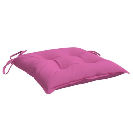 Stoelkussens 6 st 50x50x7 cm oxford stof roze 4