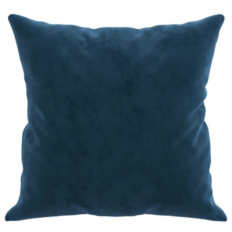 Sierkussens 2 st 40x40 cm fluweel blauw 4