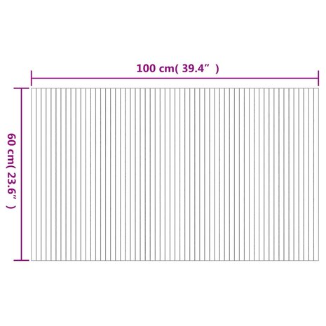 Vloerkleed rechthoekig 60x100 cm bamboe donkerbruin 8