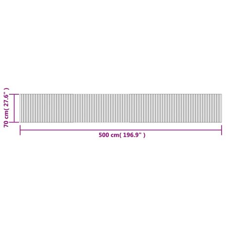 Vloerkleed rechthoekig 70x500 cm bamboe lichtnaturel 8
