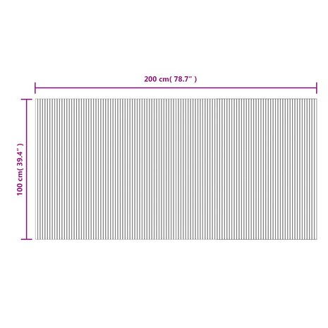 Vloerkleed rechthoekig 100x200 cm bamboe donkerbruin 8