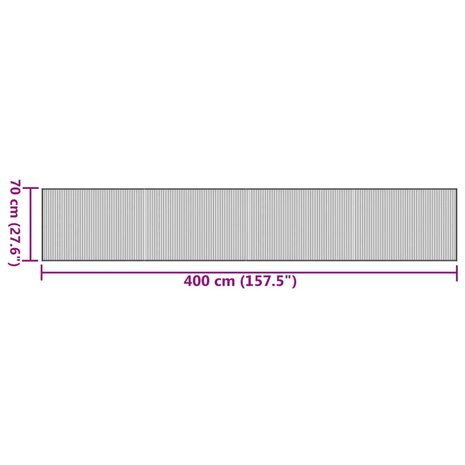 Vloerkleed rechthoekig 70x400 cm bamboe bruin 8